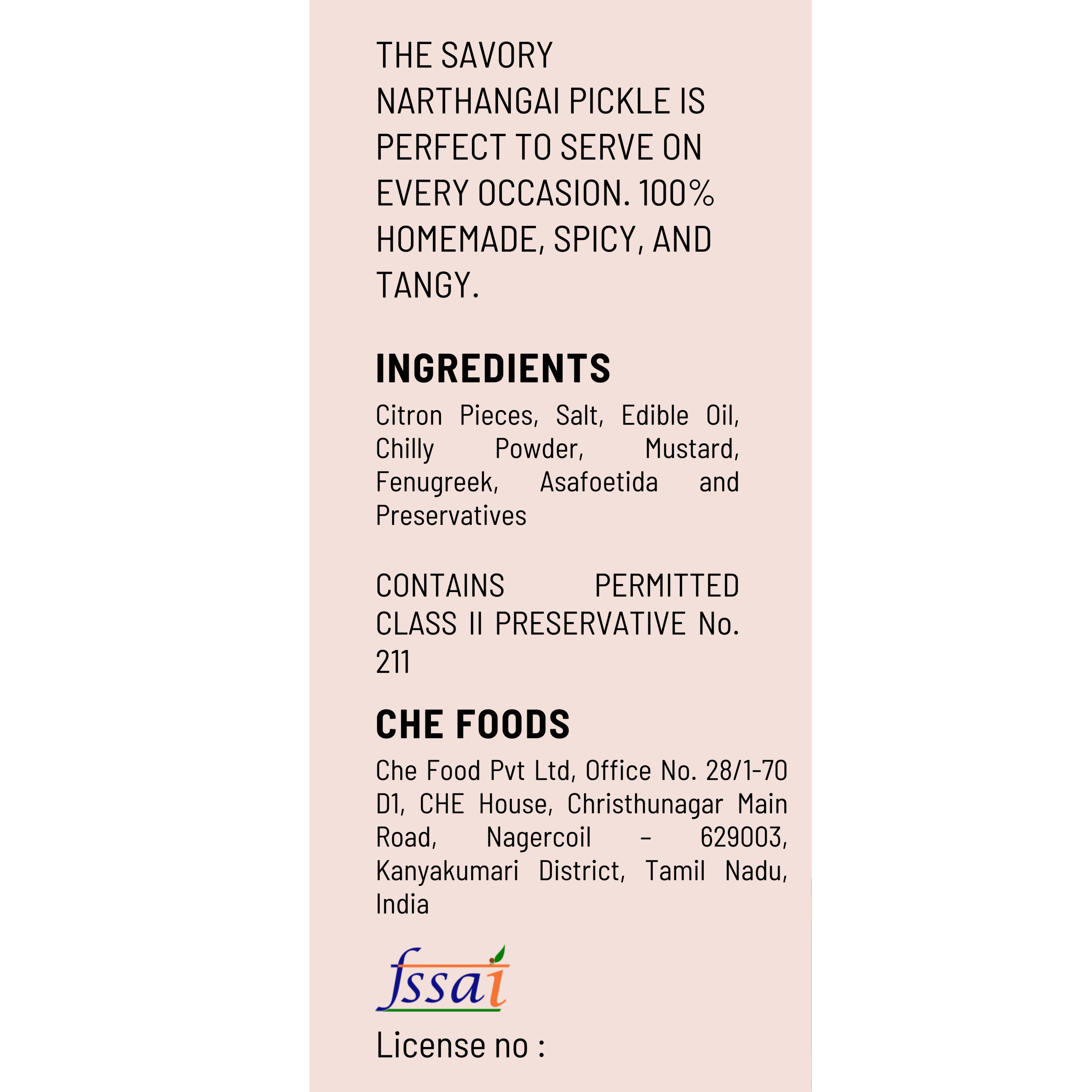 Narthangai Pickle -250gram